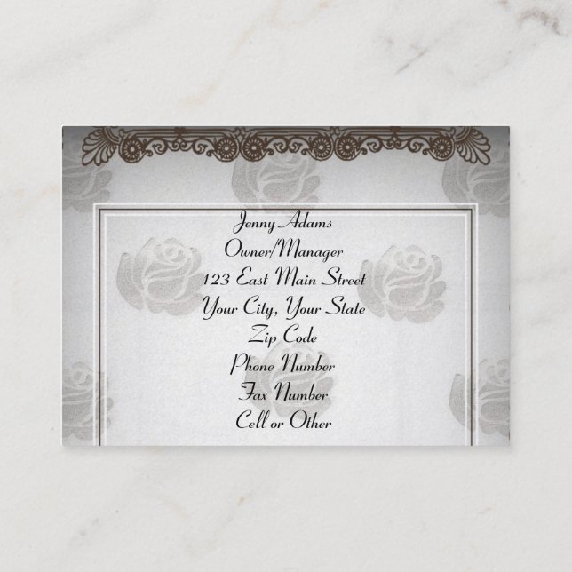 Carte De Visite Planification du parti (Dos)