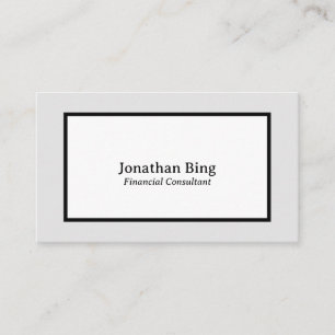 Carte De Visite Planification financière minimaliste simple