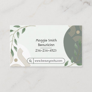 Carte de visite Plante Boho moderne personnalisé