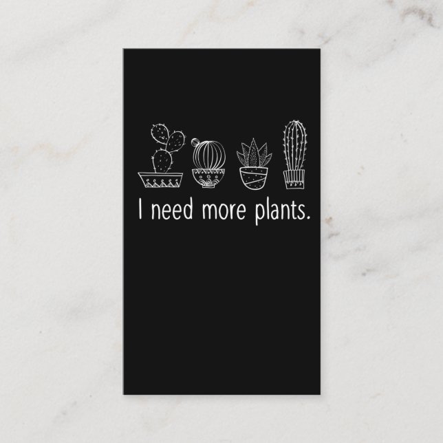 Carte De Visite Plante de jardinier succulent et accro Lady Cactus (Devant)