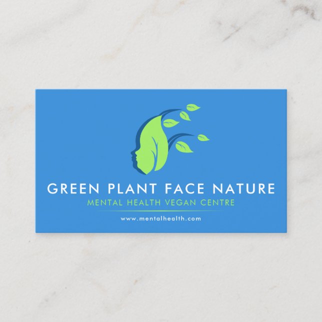 Carte De Visite Plante Face Nature Vegan (Devant)