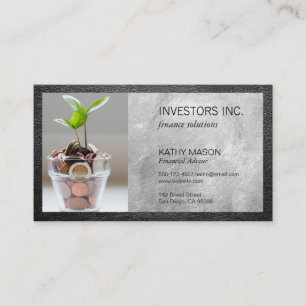Carte De Visite Plante monétaire Financier