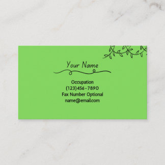 Carte de visite Plante simple