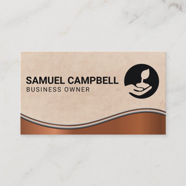 Carte De Visite Planter un logo de semences | Gardener (Devant)