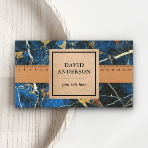 Carte De Visite Plaque de cuisson bleue en granit noir