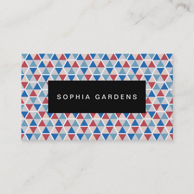 Carte De Visite Plaque de nom - Hexagon Motif 05 (Devant)