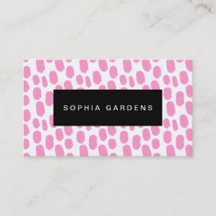 Carte De Visite Plaque de nom - Paint Strots - Rose