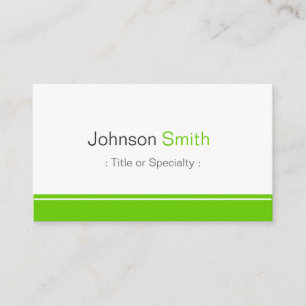 Carte De Visite Plaque minimale dans vert menthe propre