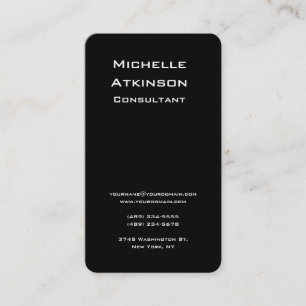 Carte De Visite Plaque noire moderne minimaliste unique