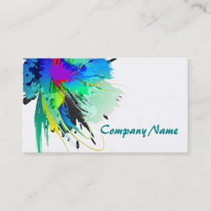 Carte De Visite Plaques de peinture Peacock Abstraites