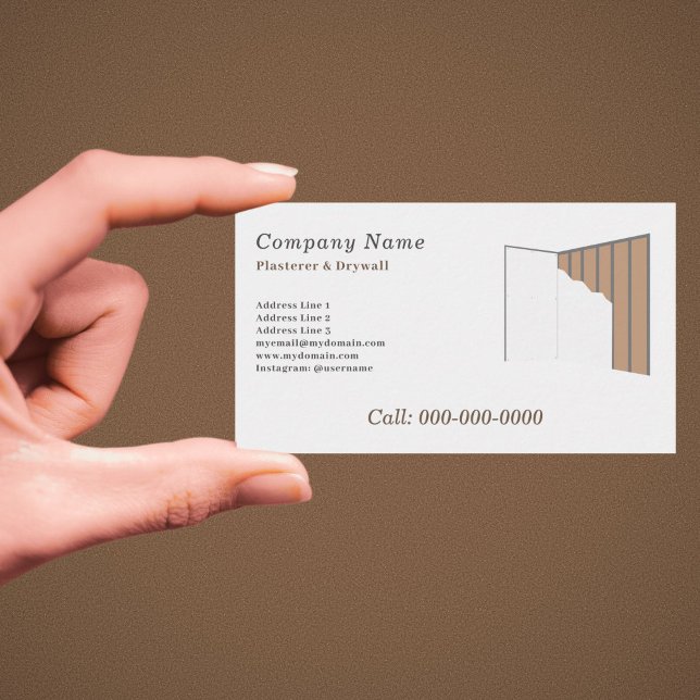 Carte De Visite Plasterer & Drywall (Drywall Business Card)