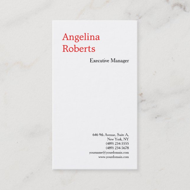 Carte De Visite Plastique professionnel tendance (Devant)
