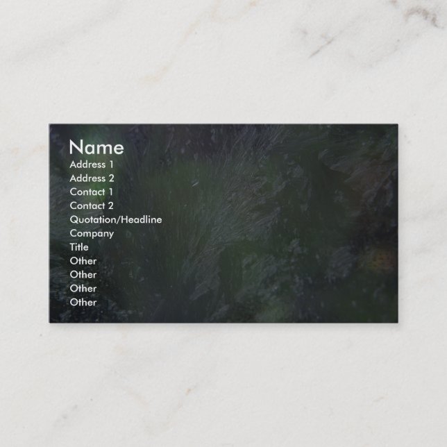 Carte De Visite Plastique vert (Devant)