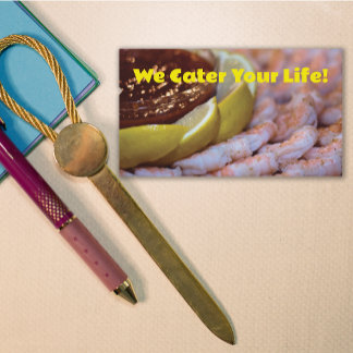 Carte De Visite Plateau de restauration avec crevettes et citrons