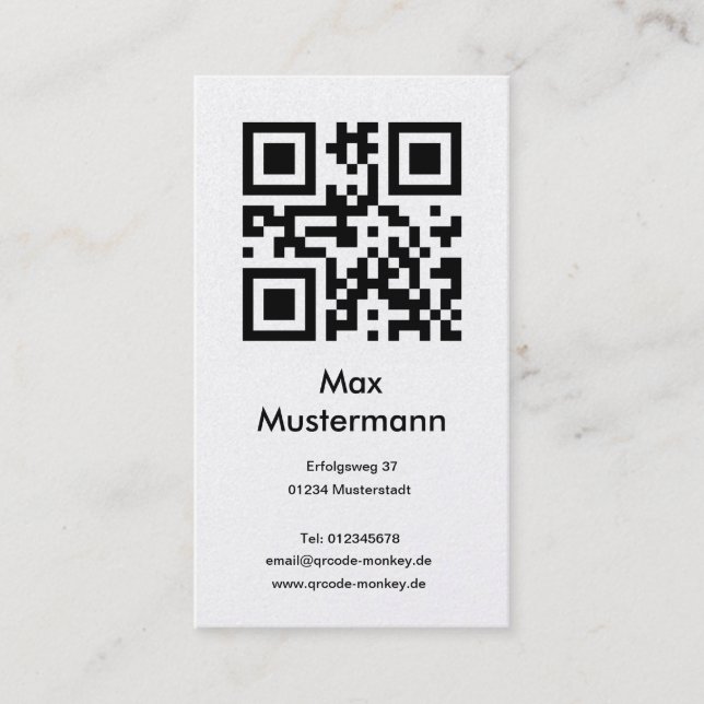 Carte de visite, platine (personnalisable) (Devant)