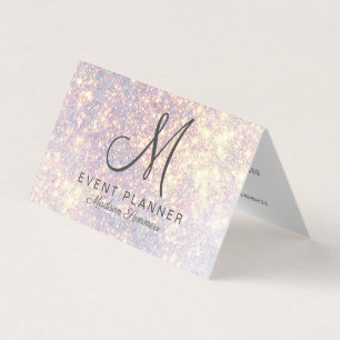 Carte de visite Platinum Gold Parties scintillant 