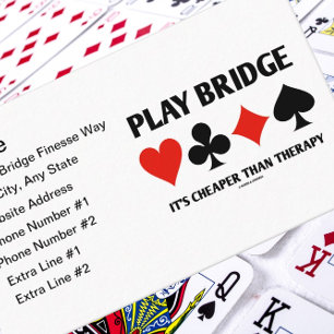 Carte De Visite Play Bridge C'est moins cher que la thérapie 4 cos