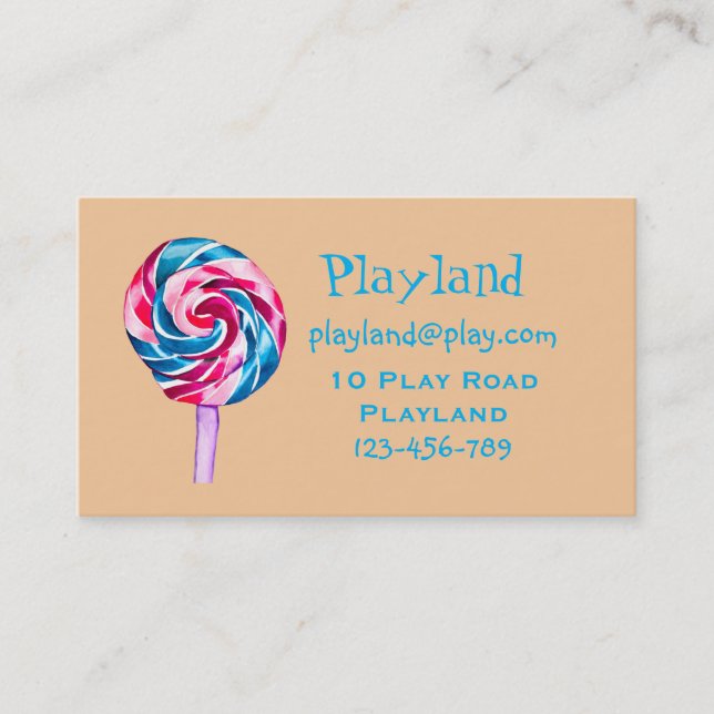 Carte De Visite Playcentre garderie jeux terrain (Devant)