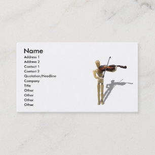 Carte De Visite PlayingViolin081210, nom, adresse 1, adresse 2…