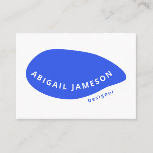 Carte De Visite Playy tendance Scandinave unique Cobalt bleu
