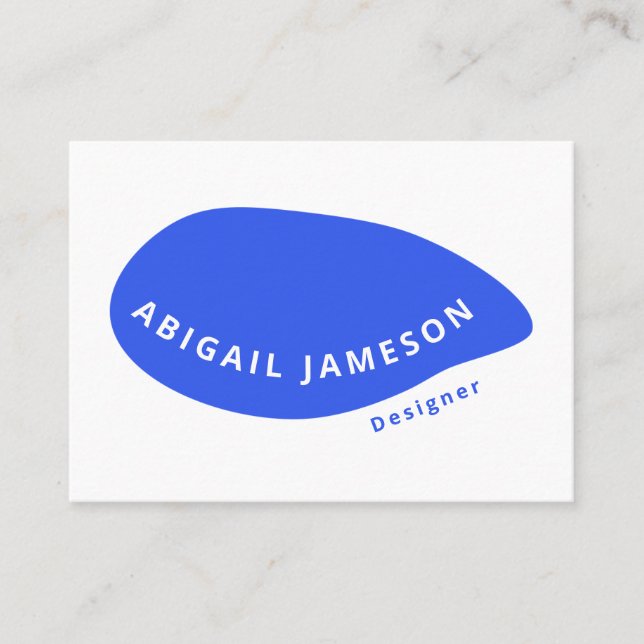 Carte De Visite Playy tendance Scandinave unique Cobalt bleu (Devant)