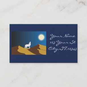 Carte De Visite Pleine lune Thunder_Cove d'hurlement de coyote de