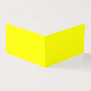 Carte de visite plié couleur uni jaune