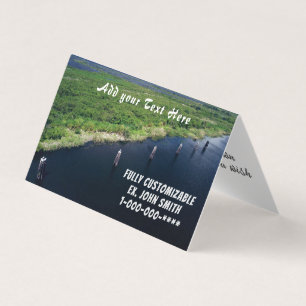 Carte de visite plié horizontal personnalisé