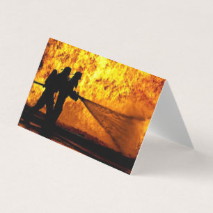 Carte de visite plié pompier