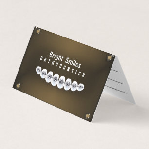 Carte de visite plié pour dentiste avec carte de r