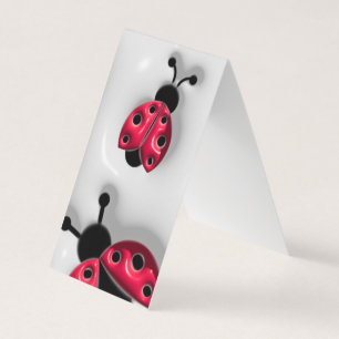 carte de visite plié Signet de style 3D Ladybugs