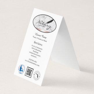 Carte de visite pliée