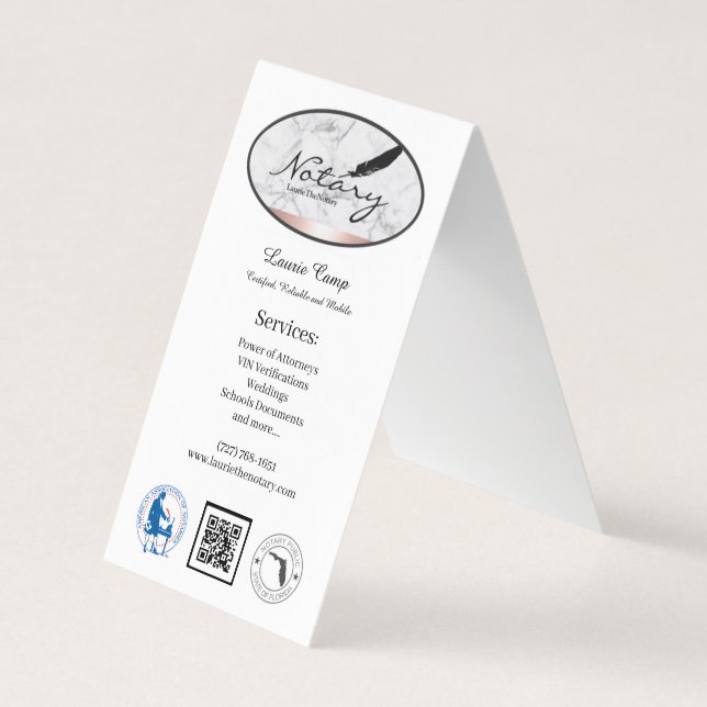 Carte de visite pliée (Devant)