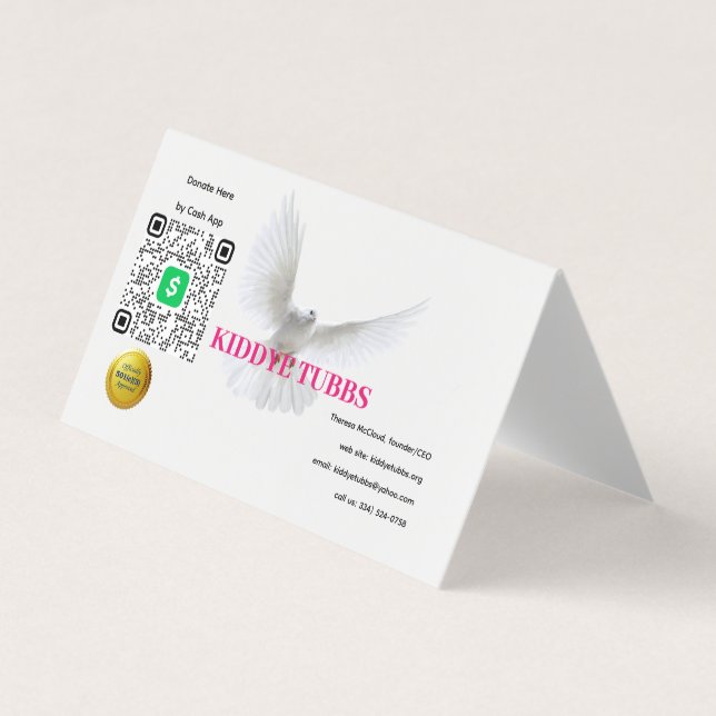 Carte de visite pliée (Devant)