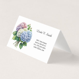Carte de visite pliée florale