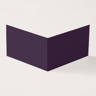 Carte de visite pliée violet foncé
