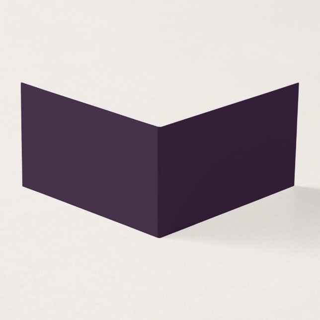 Carte de visite pliée violet foncé (Extérieur)