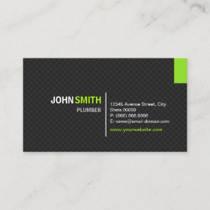 Carte De Visite Plomber - Grille Twill moderne
