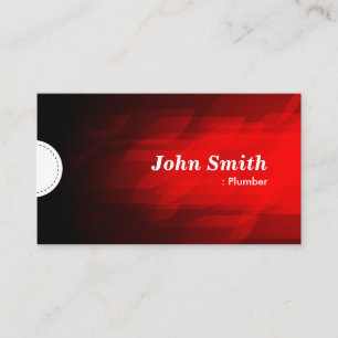 Carte De Visite Plomber - moderne rouge foncé