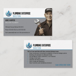Carte De Visite plombier principal Handy Man