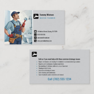 Carte De Visite plombier principal Handy Man