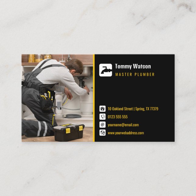 Carte De Visite plombier principal | Handy Man (Devant)
