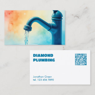 Carte De Visite Plombier QR personnalisé