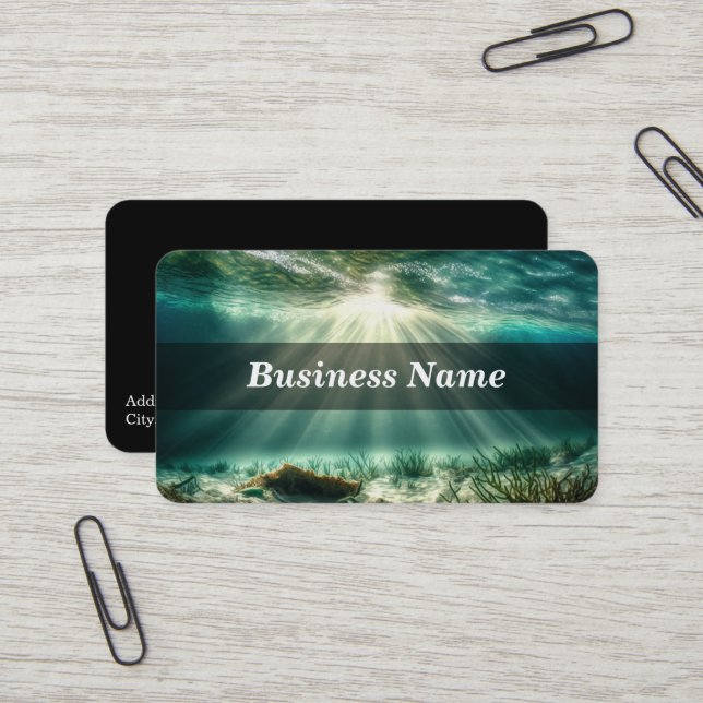 Carte De Visite Plongée sous-marine (Devant/Arrière en situation)