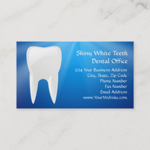 Carte De Visite Plongeon bleu dentaire ou bureau de dentiste