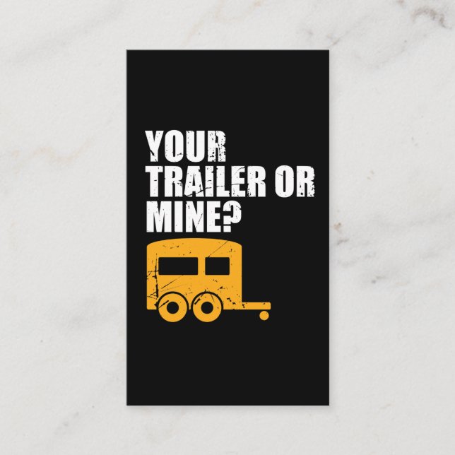 Carte De Visite Plouc drôle votre remorque ou mine ? Déchets de (Devant)