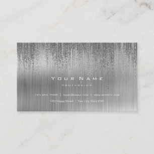 Carte De Visite Pluie métallique de Cyber de l'argent VIP Matrix