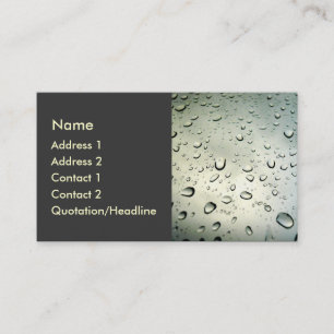 Carte De Visite Pluie sur ma fenêtre