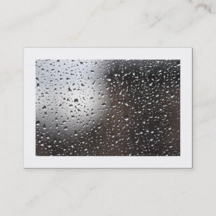 Carte De Visite Pluie sur une fenêtre (Bordé)