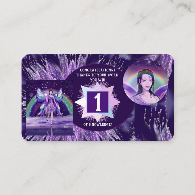 Carte De Visite Pluie violette Fée (Devant)
